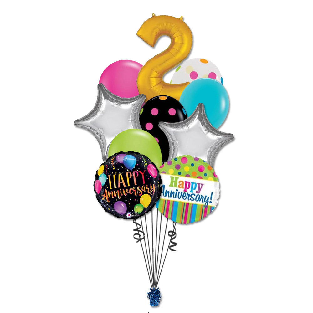 Anniversary Balloon Bouquet with Number